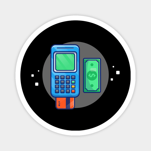 Electronic Data Capture With Bank Card And Money Cartoon Magnet by Catalyst Labs